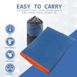 Eunzel 2 Pack Hot Yoga Towel with Grip Dot, Non Slip Yoga Mat Towe Sweat Absorbent Towel for Hot Yoga,Bikram, Pilates and Fitness 72" x 24", Dark Cyan/Steel Blue