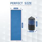 Eunzel 2 Pack Hot Yoga Towel with Grip Dot, Non Slip Yoga Mat Towe Sweat Absorbent Towel for Hot Yoga,Bikram, Pilates and Fitness 72" x 24", Dark Cyan/Steel Blue