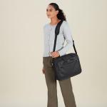 Amazon Basics Laptop Carrying Case with Shoulder Strap and Handle, Large Capacity, 15.6 in, Black