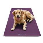 Gaiam Essentials Thick Yoga Mat Fitness & Exercise Mat with Easy-Cinch Carrier Strap, Purple, 72"L X 24"W X 2/5 Inch Thick, 10mm