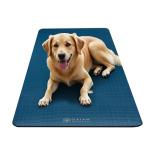 Gaiam Essentials Thick Yoga Mat Fitness & Exercise Mat with Easy-Cinch Carrier Strap, Navy, 72"L X 24"W X 2/5 Inch Thick, 10mm