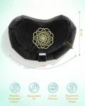 Hihealer Premium Meditation Cushion - Comfortable Floor Pillow for Adult Traditional Crescent Meditation Pillow Yoga Buckwheat Bolster (Black)