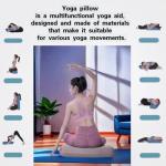 NGT new guide steps Yoga Bolster Pillow for Meditation and Support - Rectangular Yoga Cushion Foam Wedges Washable Suede Pillowcase for Men and Women with Carry Handles.(Green Soft fabric)