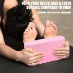 2 Pack Foam Yoga Blocks for Stretching (Pink)