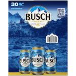 Busch American Lager Beer 30 pack 12 fl oz Aluminum Cans 4.3% ABV