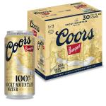 Coors Banquet American Beer, 30 Pack, 12 fl oz Aluminum Cans, 5% ABV