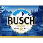 Busch American Lager Beer 30 pack 12 fl oz Aluminum Cans 4.3% ABV