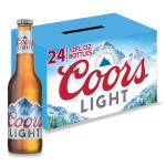 Coors Light American Beer, 24 Pack, 12 fl oz Glass Bottles, 4.2% ABV