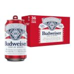 Budweiser American Lager Beer 36 pack 12 fl oz Aluminum Cans 5% ABV
