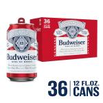 Budweiser American Lager Beer 36 pack 12 fl oz Aluminum Cans 5% ABV