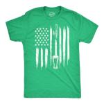Mens Craft Beer American Flag St Patricks Day Graphic Tee Drinking T Shirt Funny T Shirts Saint Patrick's Day Apparel for Men Cool Drinking Short Sleeve Green - XXL