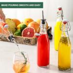 8-Pack 473.6g Glass Brewing Bottles with Flip Caps