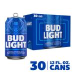 Bud Light American Light Lager Beer 30 pack 12 fl oz Aluminum Cans 4.2% ABV