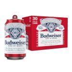 Budweiser American Lager Beer 30 pack 12 fl oz Aluminum Cans 5% ABV