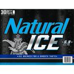 Natural Ice American Lager Beer 30 pack 12 fl oz Aluminum Cans 5.9% ABV