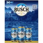 Busch American Lager Beer 30 pack 12 fl oz Aluminum Cans 4.3% ABV