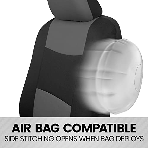 BDK Gray and Black Full Car Seat Cover Set