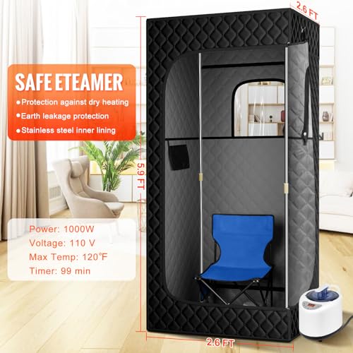 X-Vcak Black Portable Steam Sauna Tent