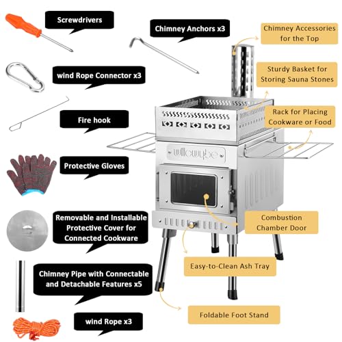 Outdoor Hot Tent Sauna Stove for Camping