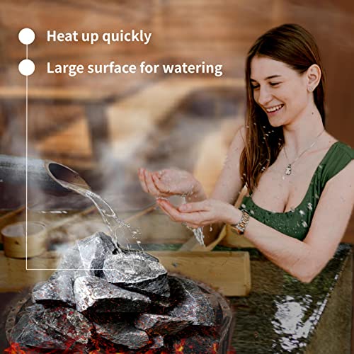 HOUSYLOVE 35 lb Lava Rocks for Steam Saunas