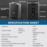 Touchless 1400W Vacuum with Hands-Free Dustpan