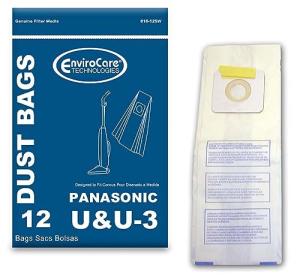 Panasonic U Series Vacuum Cleaner Dust Bags - 12 Pack
