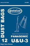 Panasonic U Series Vacuum Cleaner Dust Bags - 12 Pack