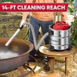 Vacmaster 5-Gallon Stainless Steel Ash Vacuum - Red