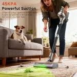 Shieal Cordless Stick Vacuum - Powerful Suction & Runtime