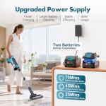Denqir 700W Cordless Vacuum Cleaner with 2 Batteries
