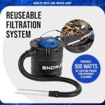 Snow Joe Bagless Ash Vacuum Cleaner with Hose