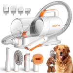 PAWING Pet Grooming Kit with Vacuum, All-in-1 Professional Deshedding Tools for Dogs & Cats - Low Noise Dogs Vacuum Cleaner with 2L Large Capacity Dust Cup for Shedding Pet Hair