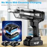 Car Vacuum Cordless, 35000PA Strong Suction Handheld Vacuum with 2 Detachable Batteries, 60Min Runtime Portable Vacuum Cleaner for Car Detailing, Pet Hair, Home Couch & Office, 350ML XL Dust Cup