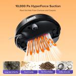 roborock Q10 S5+ Robot Vacuum and Mop, 10,000Pa Suction, Upgraded from Q8 max+, 70 Days Self-Emptying, Obstacle Avoidance, Sonic Mopping, Dual Anti-Tangle Design, Auto Mop Lifting, Black