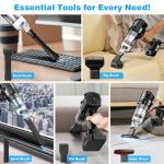 Car Vacuum Cordless, 35000PA Strong Suction Handheld Vacuum with 2 Detachable Batteries, 60Min Runtime Portable Vacuum Cleaner for Car Detailing, Pet Hair, Home Couch & Office, 350ML XL Dust Cup