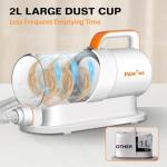 PAWING Pet Grooming Kit with Vacuum, All-in-1 Professional Deshedding Tools for Dogs & Cats - Low Noise Dogs Vacuum Cleaner with 2L Large Capacity Dust Cup for Shedding Pet Hair