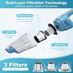 TROIZO Handheld Vacuum Cordless, 14500PA Powerful Suction Hand Held Vacuum Cleaner with Brushless Motor, Rechargeable and Portable Car Vacuum for Home Office Car Pet