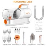 PAWING Pet Grooming Kit with Vacuum, All-in-1 Professional Deshedding Tools for Dogs & Cats - Low Noise Dogs Vacuum Cleaner with 2L Large Capacity Dust Cup for Shedding Pet Hair