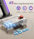 UKDMROX Cordless Stick Vacuum Cleaner: 550W 50KPA 45Mins with Powerful Suction, Self-Standing Lightweight Wireless Rechargeable Handheld Vacuum with Touch Screen for Home Pet Hair/Carpets/Floors