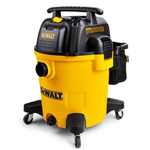 DEWALT 12 Gallon Poly Wet/Dry Vac, 5.5 HP Shop Vacuum Wet Vacuum Cleaner for Workshop, Jobsite, Commericial Area, Large Pick-Up Capacity, Yellow,DXV12P