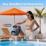 Cordless Robotic Pool Cleaner, Pool Vacuum for Above Ground Pool Lasts 90 Min, Portable, Self-Parking, Ideal for Pools up to 860 sq.ft