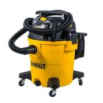 DEWALT 12 Gallon Poly Wet/Dry Vac, 5.5 HP Shop Vacuum Wet Vacuum Cleaner for Workshop, Jobsite, Commericial Area, Large Pick-Up Capacity, Yellow,DXV12P