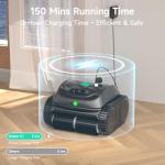 (2026 Upgrade) WYBOT C1 Cordless Robotic Pool Vacuum for Inground Pools, Above Ground Pool Cleaner 4-in-1 Wall & Waterline Cleaning Up to 1,614sq.ft, 150mins Smart Navigation, App Support