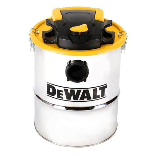 DEWALT Ash Vacuum DXV04A, 4 Gallon Metal Canister, 4 HP Powerful Motor, Strong Suction, and Efficient Filtration Safe Ash Vacuum for Pellet Stoves, Fireplaces, and BBQ Grills