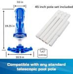 POOL BLASTER Catfish Ultra Rechargeable, Battery-Powered, Pool-Cleaner, Ideal for In-Ground Pools and Above Ground Pools for Cleaning Leaves, Dirt and Sand & Silt.