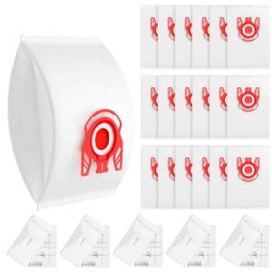 20 Pack 3D Airclean FJM Vacuum Cleaner Bags Compatible with Miele FJM Vacuum Cleaner, Compact C1, Compact C2, Complete C1, S241, S290, S300i, S500, S700, S4, S6 Series, Replaces Part 10123220