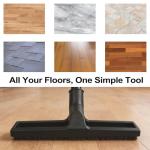 ANBOO 32mm 1 1/4 inches Vacuum Hardwood Floor Attachment Accessories Deluxe Extra Large Hardwood Brush 1-1/4inch Multi Surface Vacuum Attachments 360 Degrees Swivel Head Hard Floor Brush