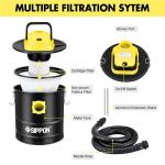 SIPPON Ash Vacuum Cleaner, Pellet Stove Vacuum Cleaner with Blower Function, 800W Powerful Suction 2.6 Gallon All-in-One Ash Vacuum for Fireplaces, Pellet Stoves(Do not Exceed 104°F (40°C)