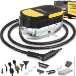 Gautye Steam Cleaner, 3-Level Adjustable Handle, 15s Heat-Up, 1.69 Quarts Tank, Portable Steamer for Cleaning with 11 pcs Accessories, Steam Cleaner for Home for Dirt, Grease, Grout