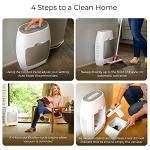 EyeVac Air 2-in-1 HEPA Air Purifier & Touchless Vacuum Automatic Dustpan - Ultra Fast & Powerful - Covers 600 Sq ft - Corded Canister Vacuum, Bagless, Automatic Sensors, 1000 Watt (White/White)